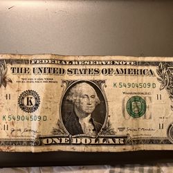 Dollar with Special Serial Number 