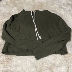 Cropped Green Sweatshirt