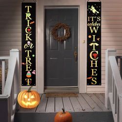 Brand New!! Halloween Trick or Treat Porch Sign Decoration Thumbnail