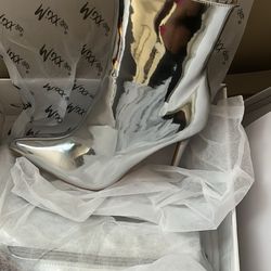 Silver “Beyoncé” Booties 