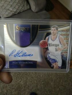 Peja stojakovic autograph & game patch sacramento kings