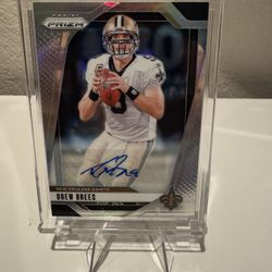 Drew Brees Silver Prizm Auto