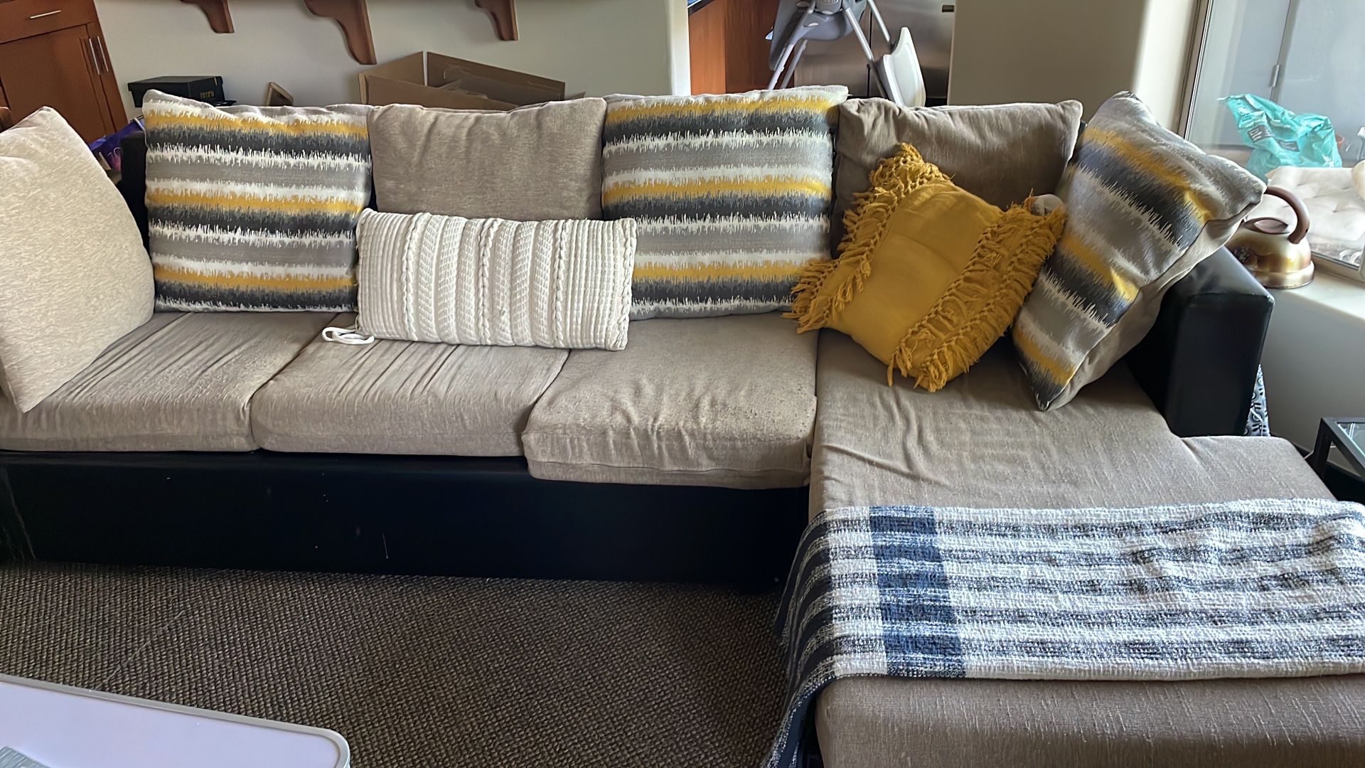 Beige Couch / Sectional