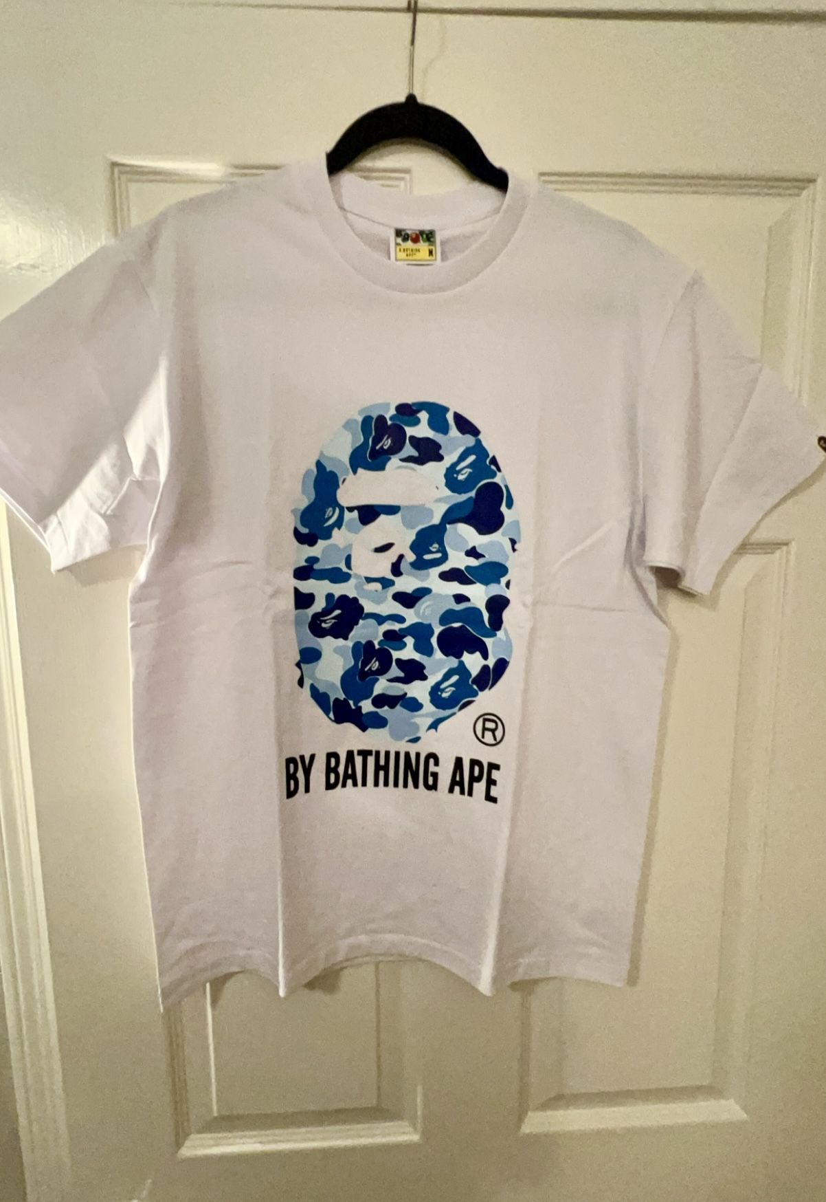 Bape White Blue Camo “A Bathing Ape” T Shirt
