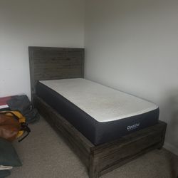 Bed Frame + Mattress (TWIN)
