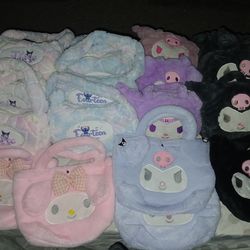 Hello kitty and friends plush purses