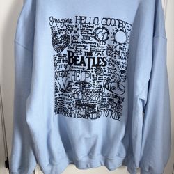 Beatles Multiple Song Title Sweatshirt Size XXL. Worn Once, Like New. 