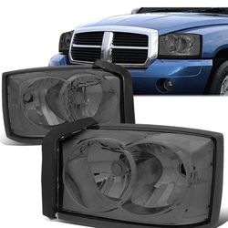 LA Zona Auto Parts 05 06 and 07 Dodge Dakota Smoked headlights Luces Micas Calaveras Faros