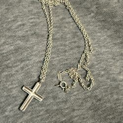 Tiffany Co Cross necklace 