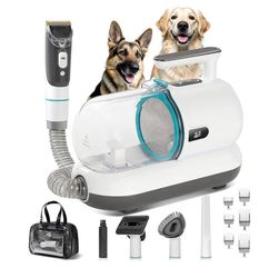 All-in-One Pet Grooming Kit, Low-Noise Dog Vacuum for Shedding Grooming, Pet Hair Remover Vacuum