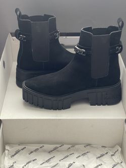 karl lagerfeld riza chain boots