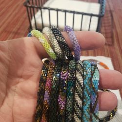 Sashka Glass Bead Bracelets From Nepal