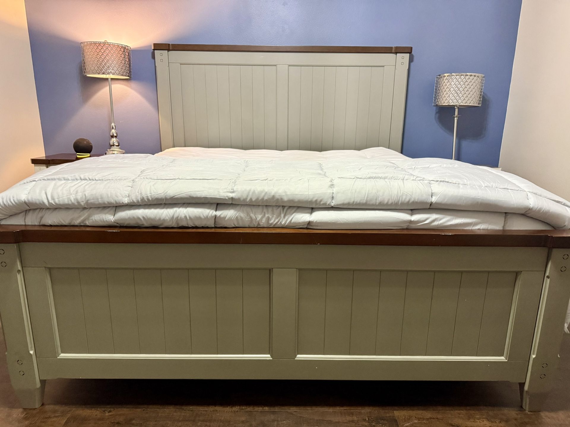 King Sized Bed Frame and Nightstand
