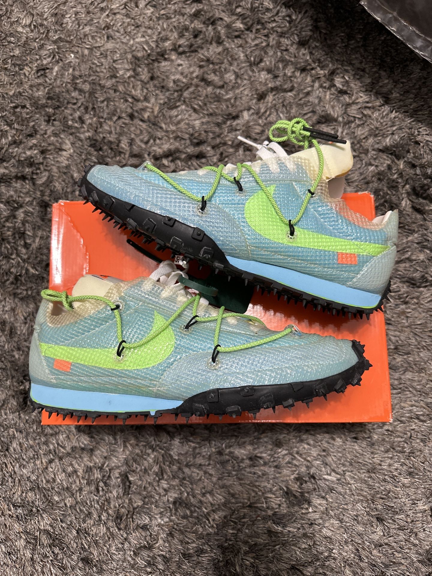Off White Vivid Sky Nike Waffle Racer