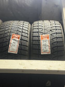 Staggered Set Of Snow Tires