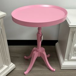 Pink Pedestal Table 