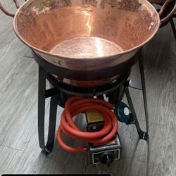 Cazo De Cobre Nuevo Con Base I Quemador En Especial