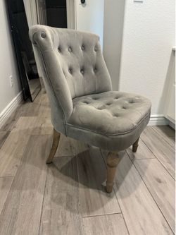 Gray accent chair