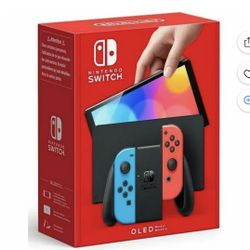 Nintendo Switch - OLED Model with Neon Red & Neon Blue Joy-Con