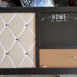 Chalkboard bulletin board command center decoration