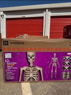 12 Ft Giant Skeleton Skelly Home Depot Halloween Brand New In Box