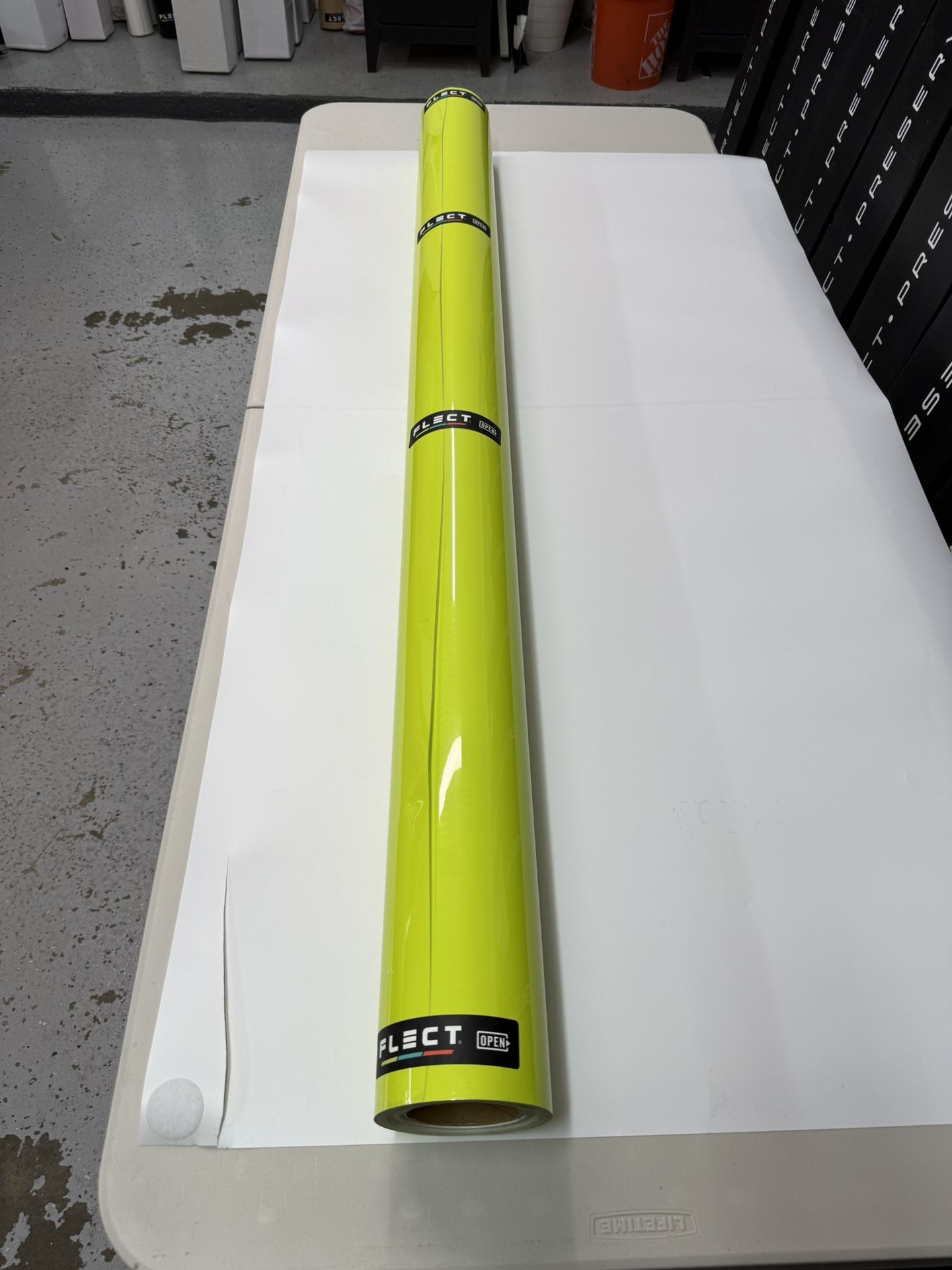 Flect (Pet) Colored vinyl Wrap- Acid Green 5ftx60ft