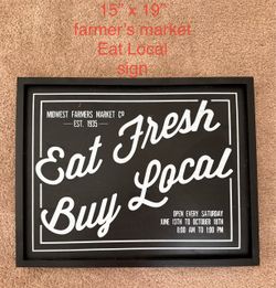 Farmhouse eat local sign