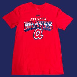 Nike Atlanta Braves Cooperstown Collection Red Tee Small NWOT