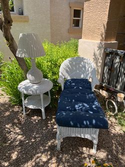 3 pice vintage coastal boho wicker set