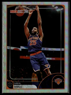 Mikal Bridges 2025 Topps Hoops Rainbow Foil