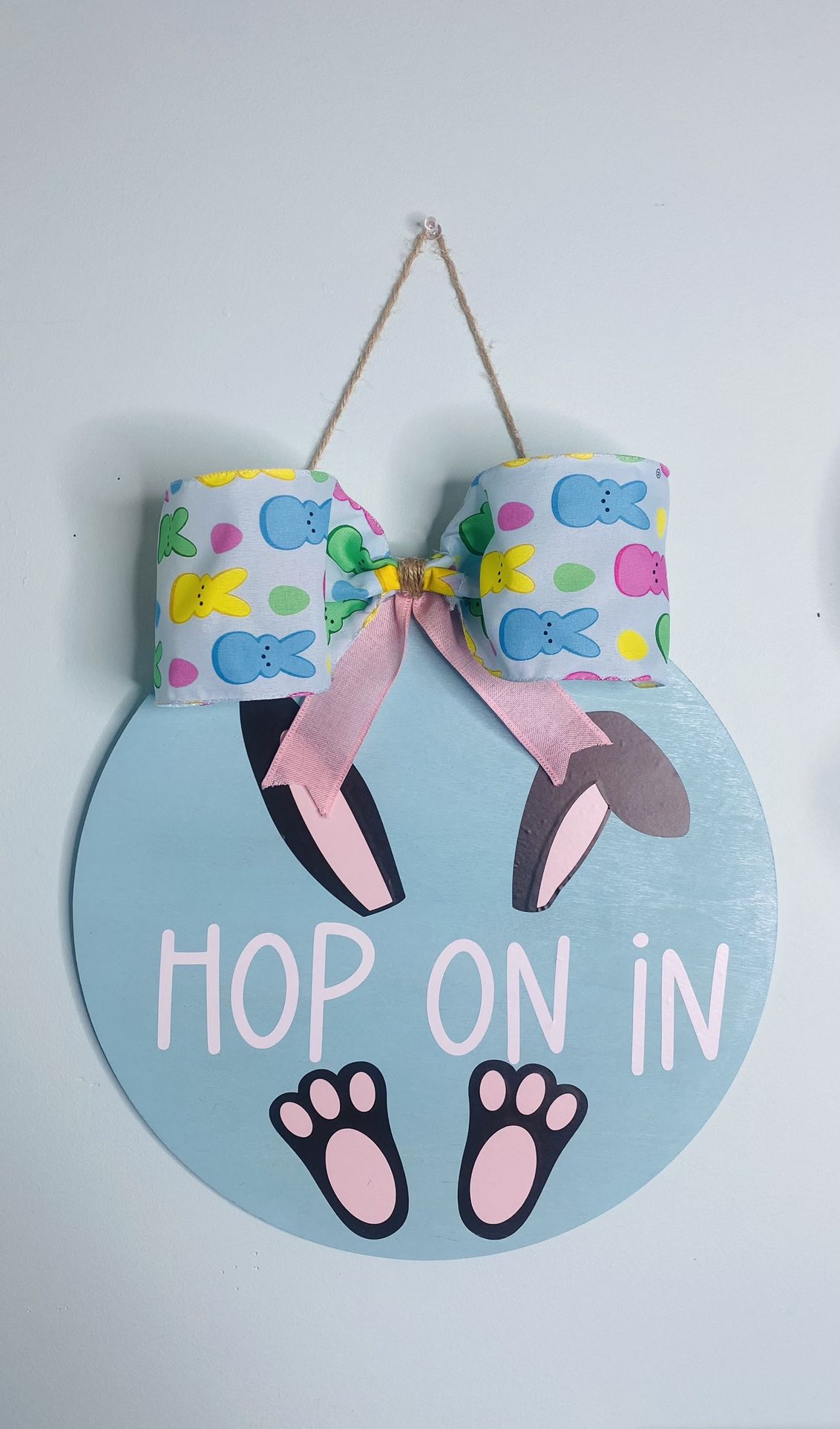 Hop On In Easter Door Hanger