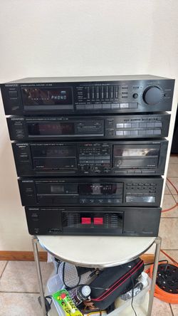 RARE Vintage Kenwood Stereo System KC-208 , KT-88 , KX-78CW , DP-M98 , KM-208 Complete