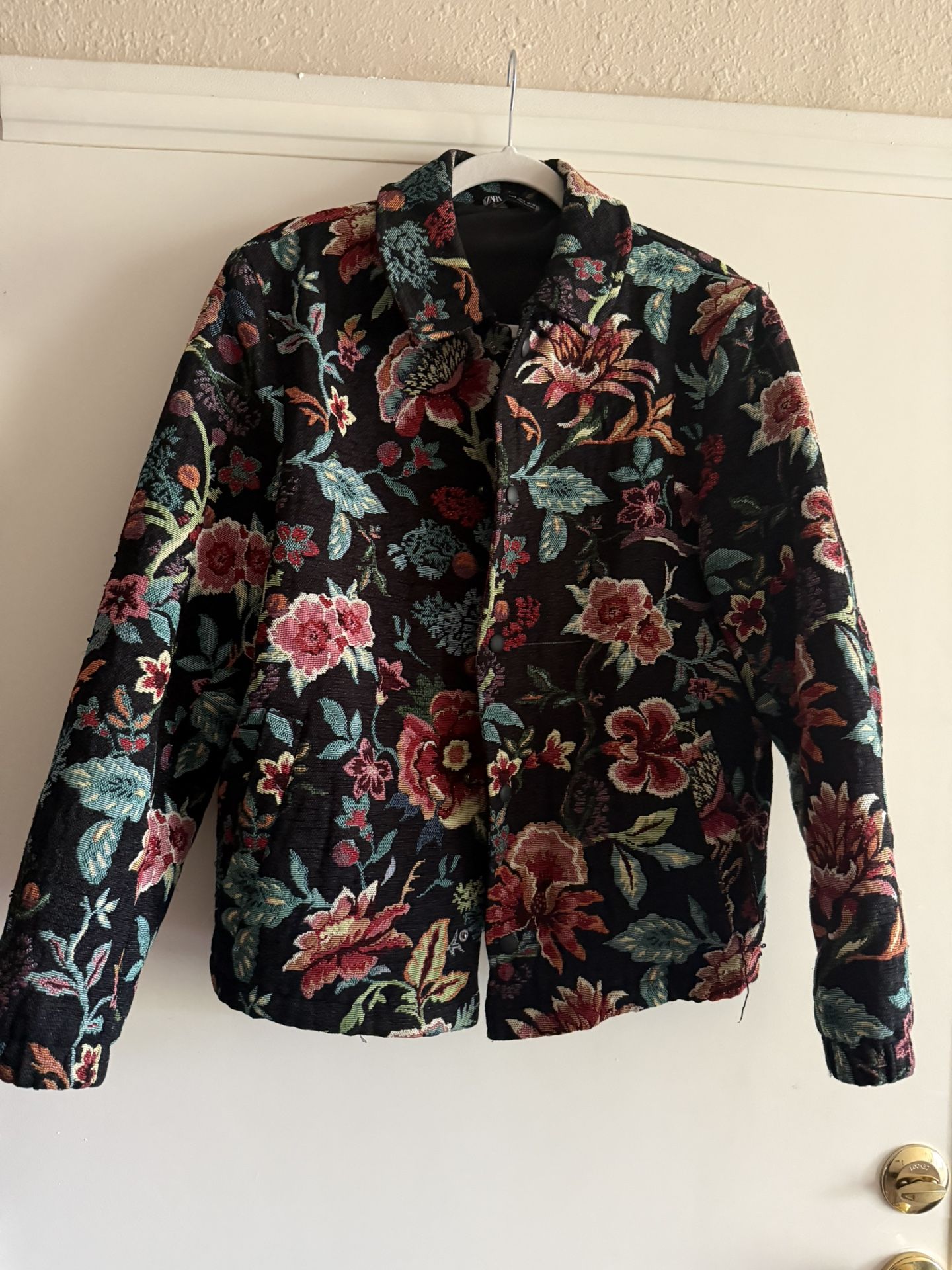 Mens FLORAL JACQUARD JACKET