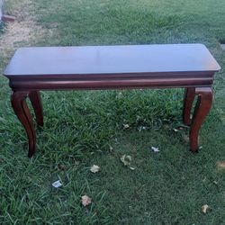 Wood console table