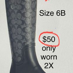 Signature COACH Rain Boots 