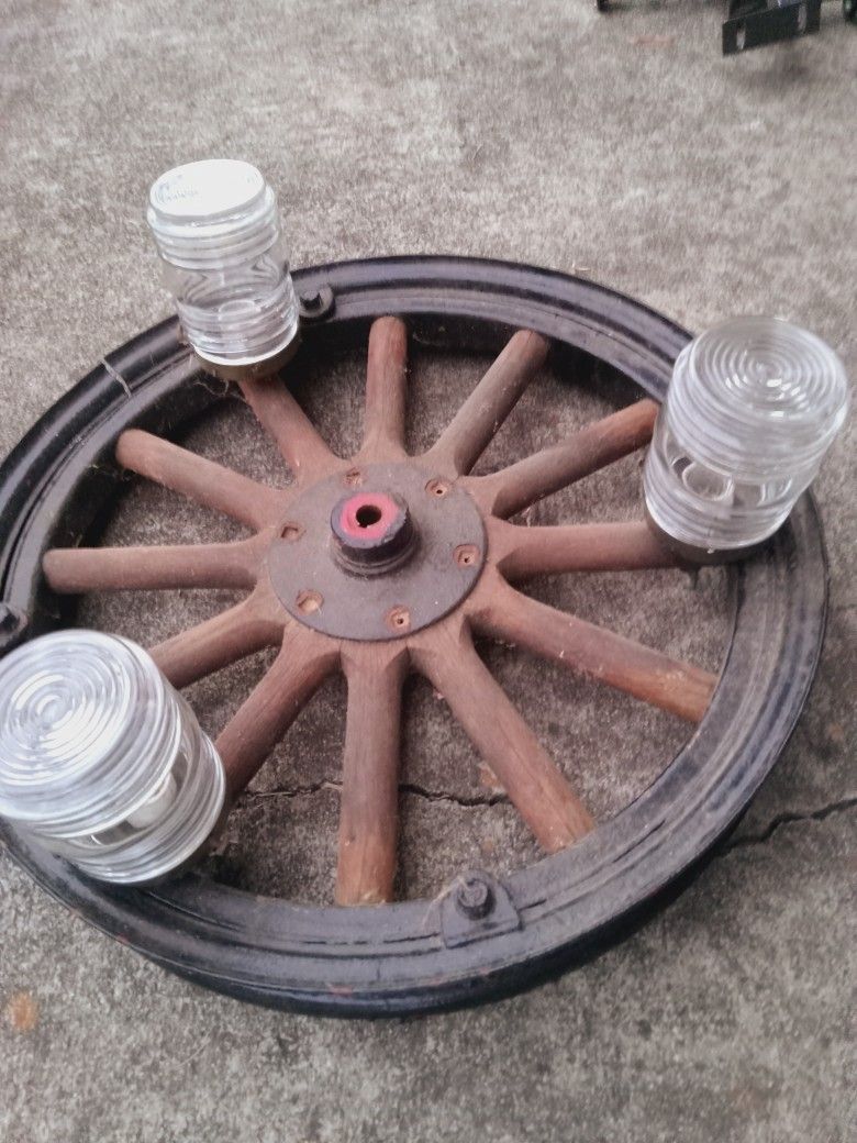 Wagon Wheel Light Fixture