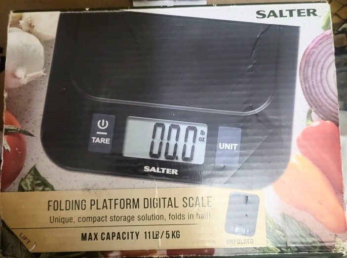 Salter Folding Platform Digital Scale; 11 lb. Capacity