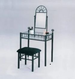 Black iron vanity, no chair