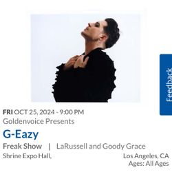 G Eazy Tickets 2 Los Angeles 10/25