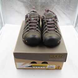 KEEN Utility Flint II Women's Size 5 Wide Steel Toe Work Shoes Magnet Rose