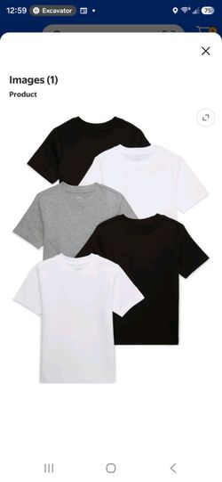Wonder Nation Boys Short Sleeve Crewneck T-Shirt, 5-Pack,  Boys 6-7