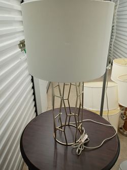 Modern Geometric Gold Table Lamp