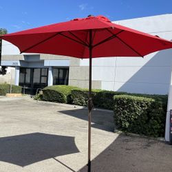 Outdoor 9 Feet Aluminum Market Umbrella with Crank and Push Button Tilt - Include umbrella cover- No Base  