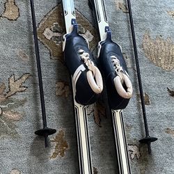 Vintage Light Tour Cross Country Skis 78" & Shoes (Mens 10/10.5) w/SKI POLES