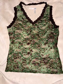 Classiques Floral Lace Trim Tank Top