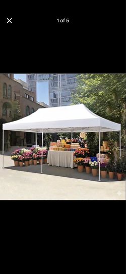 10x20 Heavy Duty Canopy Tent – Waterproof Outdoor Party/Event Shelter (White)