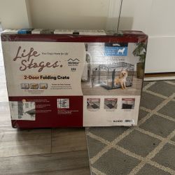 2 Door Folding Puppy Crate