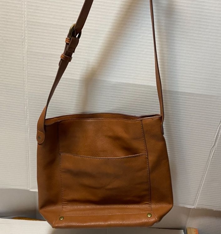 Brown Faux Leather Purse By Universal Thread