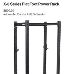 Titan Fitness X-3 Series Flat foot Power Rack + Extras 