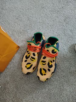 Adidas NMD Hu Pharrell Animal Print Lopard Pulse Amber - Men's Size 9